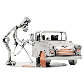 Autospuiter klassieke auto beeldje
