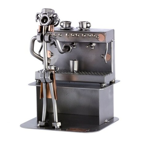 Barista met espressomachine (man) beeldje