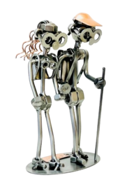 Man en vrouw aan het wandelen